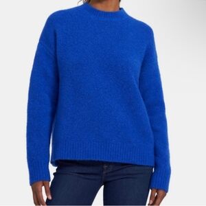 Theory Crew Neck Blue Cashmere Women's Sweater
